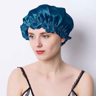 Large 100 Silk Sleeping Cap For Women Hair Bonnets Head Cove