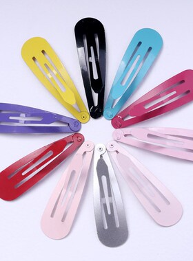 10/20pcs 5cm Color Glitter Hairpins Metal Barrette BB Hair C