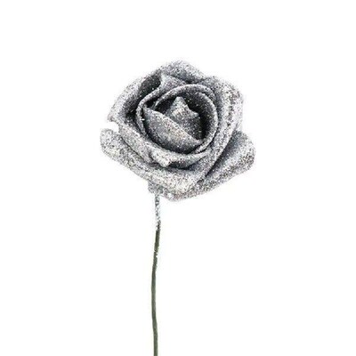10pcs Wedding Party Decor Bride Bouquet with Glitter Powder