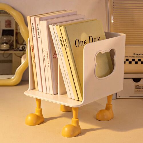 Desk bookstand Layered book shelves Office folder storage ra