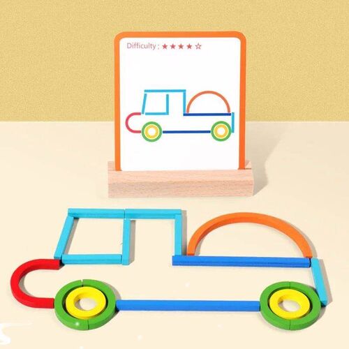 Wooden Creative Sticks And Rings Puzzle Intelligence Game Mo