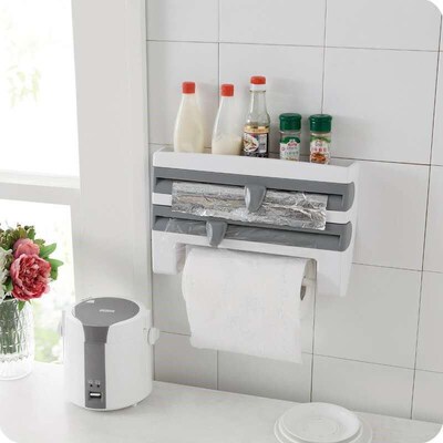 Foil Paper Towel Holder vKitchen Shelf Plastic Wrap Cutting