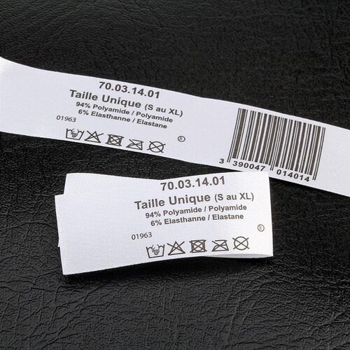 1000pcs Satin Coth Custom Design Garment Care Label Washable