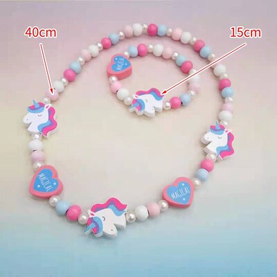 Cartoon Colorful Wooden Unicorn Flower Animal Child Sweater