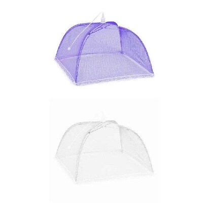 2 Large Pop-Up Mesh Screen Protect Food Cover Tent Dome Net
