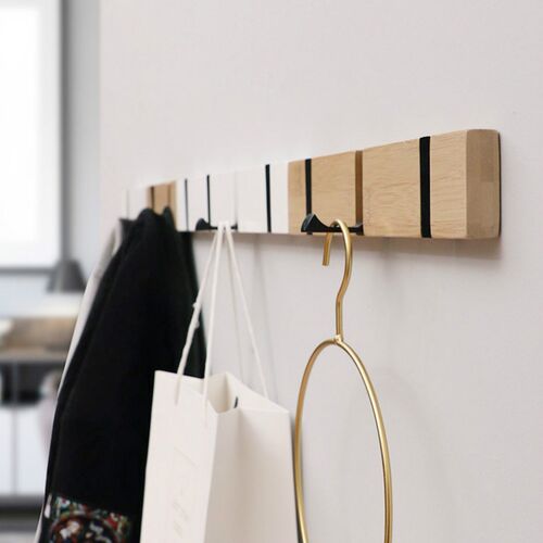 Vintage Hooks Hanger Holder Clothes Storage Hidden Hook Wall