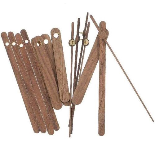 5 Sets 12 Inch Wooden C Hands Black Walnut Wall Hanging