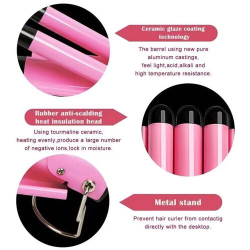 Hair Curling Iron 3 Barrel Wand electric hair curler 卷发器
