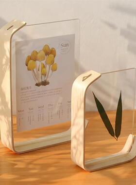 Acrylic Wooden Photo Frame Herbarium Display Frame Calendar
