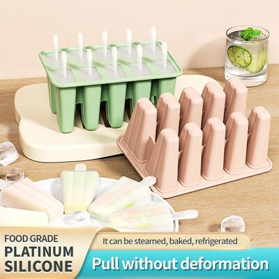 Popsicle Molds Silicone 10 Cavity Popsicle Trays Freezer,Hom