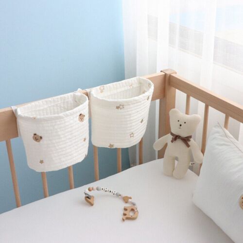 Bedside Storage Bag Baby Crib Organizer Hanging Bag for Dorm