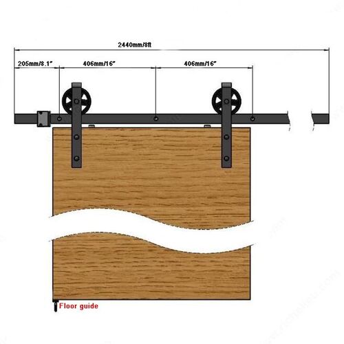 DIYHD 150cm-300cm Vintage Spoke Industrial Wheel Sliding Bar