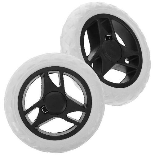 2 Pcs Shopping Cart Wheels Folding Replacement Laundry