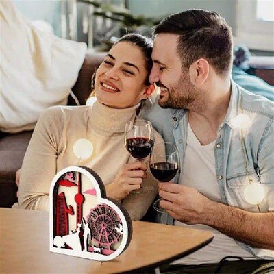 Valentines Day Wooden Table Centerpiece Windmill/Ferris