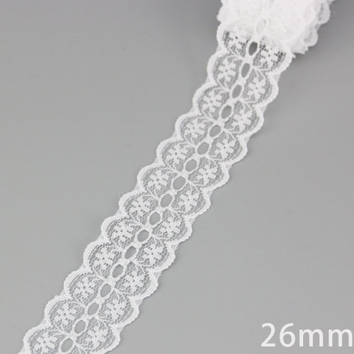 (5 yards/roll) white Lace ribbon fabric Webbing Decoration L