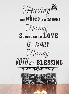 Family Love Blessing Quotes Home Decor Vinyl Wall Stickers B