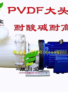 耐高温耐强酸碱耐铬酸铁氟龙PVDF大头泵白色后轴封前轴封机械密封