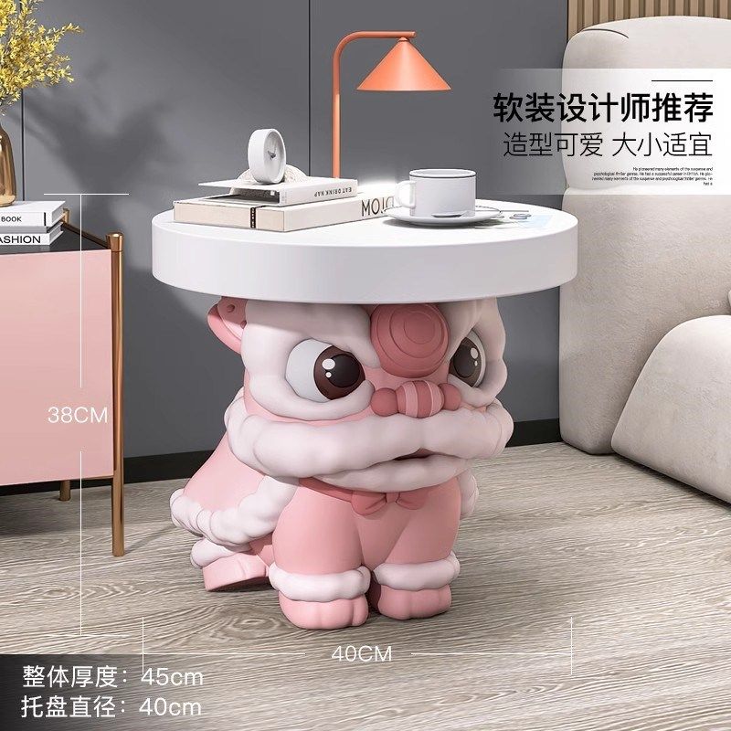 国潮醒狮落地摆件家居饰品客厅沙发旁边几茶几床头柜开业乔迁礼品,家居饰品,落地摆件,淘宝优惠券,粉丝福利购,淘宝优惠卷