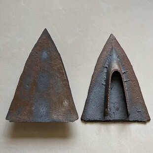 犁头老式70年代犁头尖通用型铸铁生铁民俗品老物件下地基老式犁铧