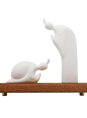 威弗列德教师节毕业送老师陶瓷礼品白瓷授业解惑人物桌面家居摆件