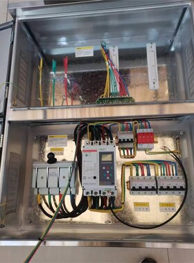 80kw二汇一带表位光伏并网箱 交流三相两进一出室外不锈钢配电箱