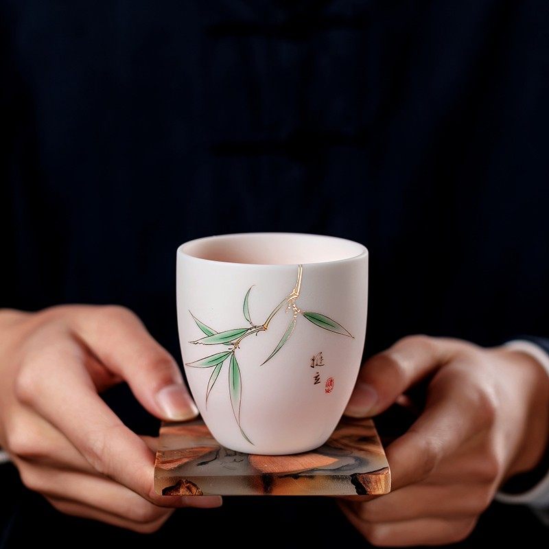 羊脂玉茶杯主人杯单杯茶杯个人专用高档功夫茶杯陶瓷杯茶杯主人杯,餐饮具,茶杯,淘宝优惠券,粉丝福利购,淘宝优惠卷