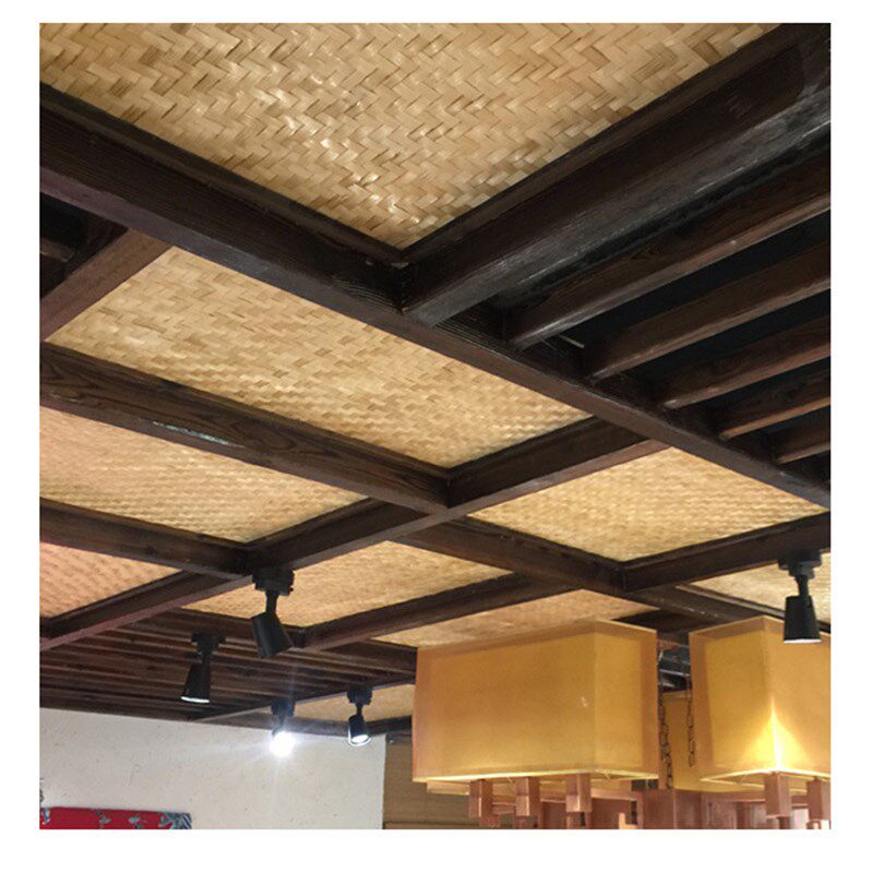 装修竹席竹编炕席农家乐吊顶墙纸天花板壁纸墙贴装饰复古怀旧草编,家装主材,定制壁画,淘宝优惠券,粉丝福利购,淘宝优惠卷