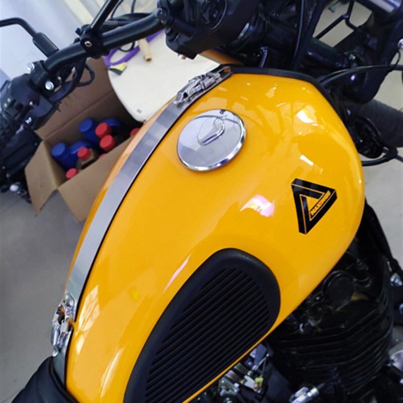 适用轻骑大韩大脚怪复古改装油箱拉条 鑫源不锈钢油箱装饰带拉带