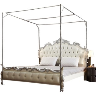 蚊帐支架杆子公主风加粗加厚加密1.8m床家用单买落地1.5配件1.2米