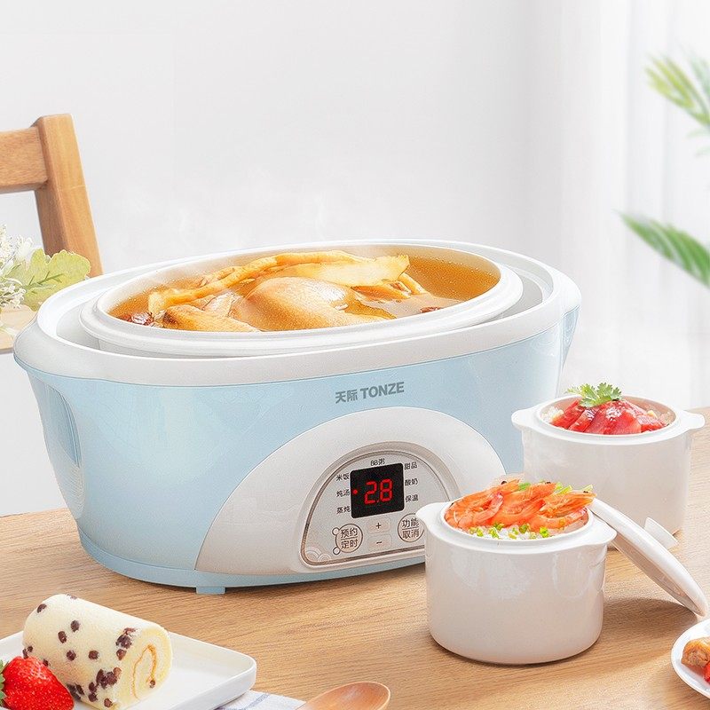 陶瓷电炖锅家用全自动隔水炖燕窝炖盅BB粥煲汤煮粥锅电砂锅1-人3,厨房电器,电炖锅/煲汤锅/电炖盅,淘宝优惠券,粉丝福利购,淘宝优惠卷