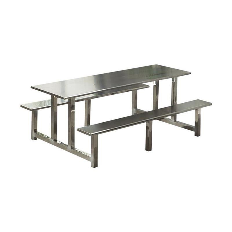 员工食堂餐桌椅人人位不锈钢学校学生工厂饭堂快餐桌椅连体,住宅家具,不锈钢/PVC餐桌,淘宝优惠券,粉丝福利购,淘宝优惠卷