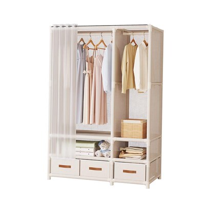Simple wardrobe clothes closet storage cabinet 简易柜无纺布