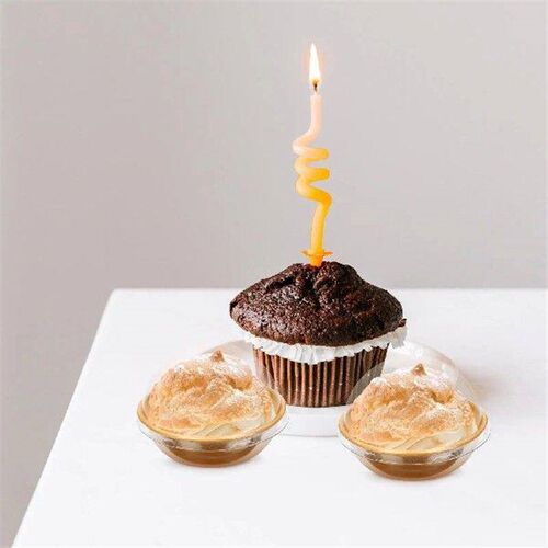 50 Pcs Cake Box Mini Transparent Round Plastic Cake Boxes