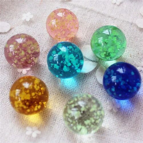 10Pcs Children Toy Luminous Glass Ball 12mm Cream Console Ga