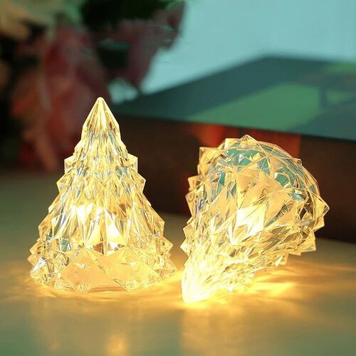 3Pcs Christmas Decoration 16CM Luminous Christmas Tree