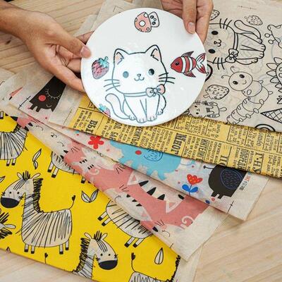 1PC  Pottery Clay Underglaze Cartoon Decal Paper DIY Ceramic