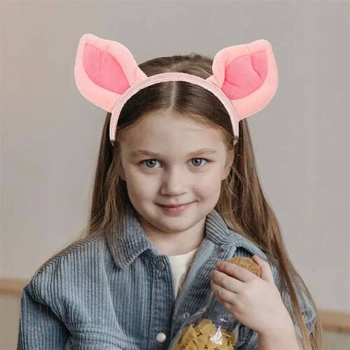Super Pig Ear Headband Halloween Animal Cosplay Pink Puppy