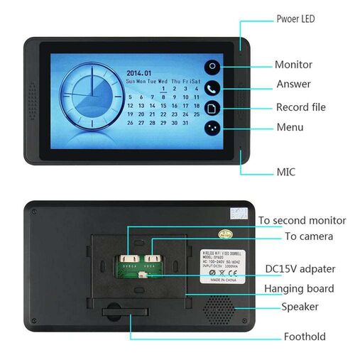 20194 Units Home Apartment Intercom System Video Record RFID