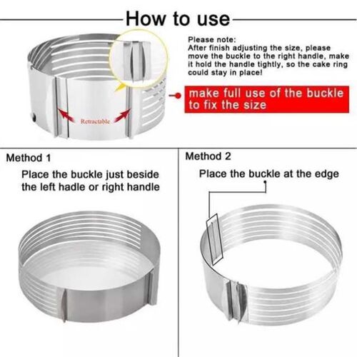 Cake Cutter Slicer  Stainless Steel Bread Adjustable Mold