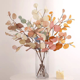 Artificial Eucalyptus Flowers Plants Leaves Long Plastic Pol