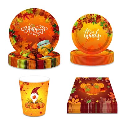 Thanksgiving Themed PartyPine Cones Maple Leaf Pumpkin Corn