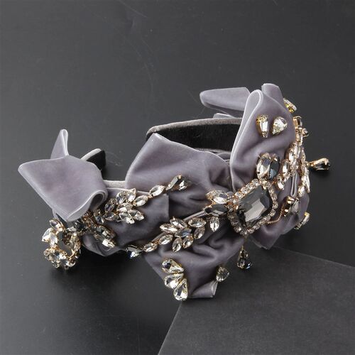 New Luxury Heavy Handmade Bridal Hair Bow  Crystal Rhineston