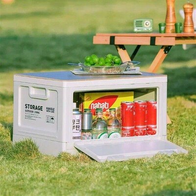 Outdoor Camping Storage Box, Portable Picnic Folding Box