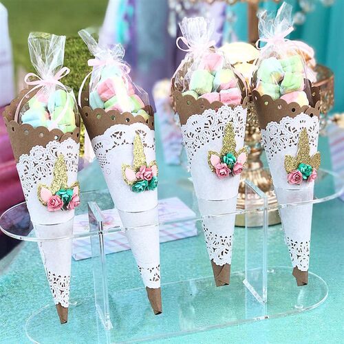 20/50pcs Rabbit Gift Bags Cones Transprant Plastic Bag Carro