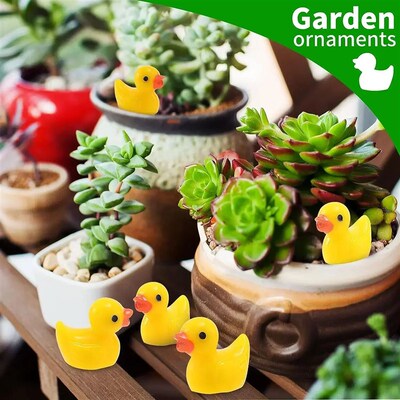 100Pcs/set Mini Resin Ducks Tiny Duck Miniature