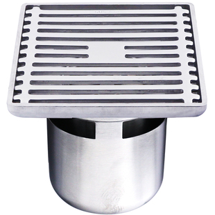 加厚不锈钢淋浴地漏30阳台大排量防堵室外15cm长方形 110