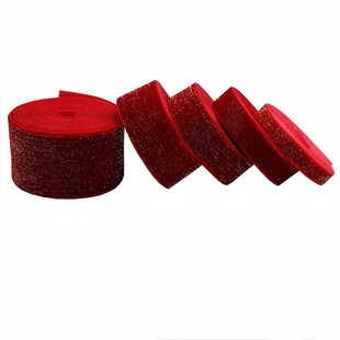 10 Yards Christmas Red Velvet Ribbon Bows Gift Box Packaging