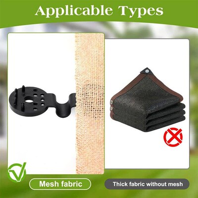 Plastic Sunshade Net Clip Buckles - Durable Greenhouse Shade