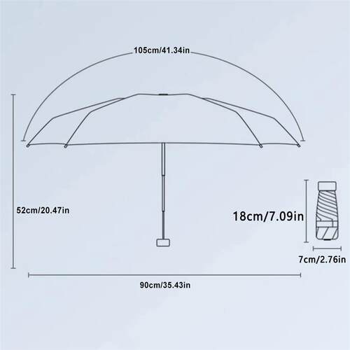 Small Folding Umbrella Sun Women GiftMen Mini Sun Parasol Gi