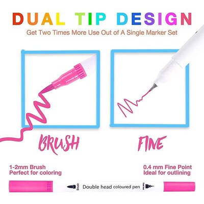 12-100 PCS Colored Art Marker Sketching Manga Markers Drawin